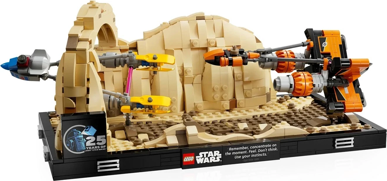 Set LEGO Star Wars 75380 Diorama: Mos Espa Podrace