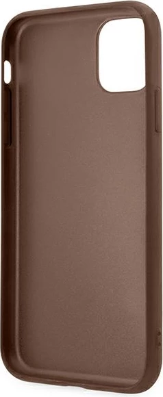 Mbështjellës Guess 4G Metal Gold Logo për iPhone 11/XR 6.1", Kafe