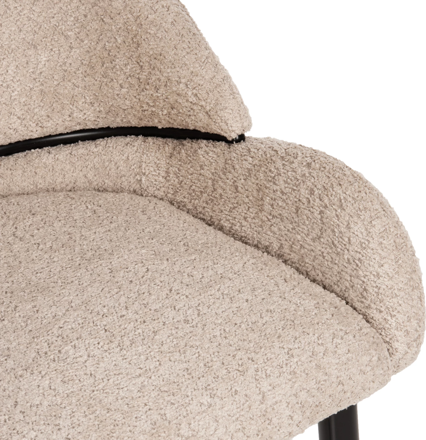 Tavolinë me karrige, 7 pjesë, FH21046, sipërfaqe qeramike, 6 karrige ngjyrë ecru