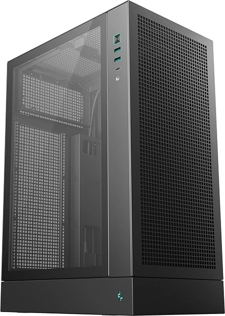 Kasë DeepCool CH170 PLUS, xham i temperuar, e zezë