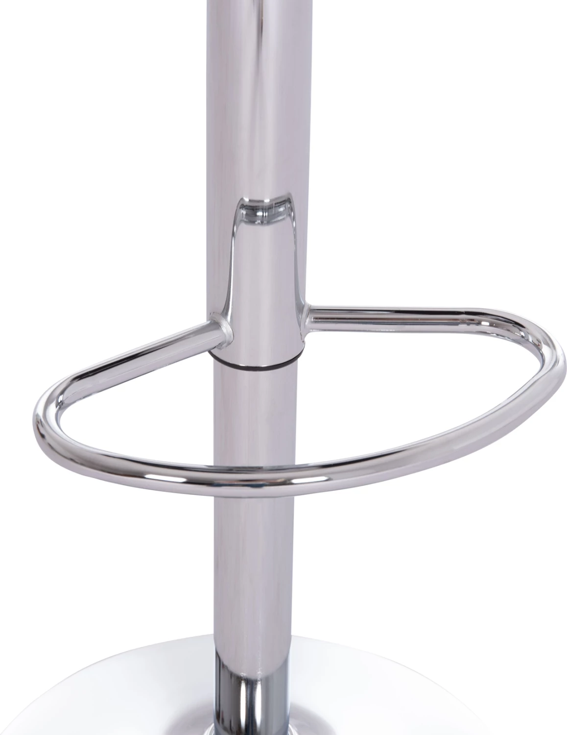 Karrige për bar ROSE, bazë kromi, lëkurë PU e bardhë, set prej 2 copësh, 48x45x105cm