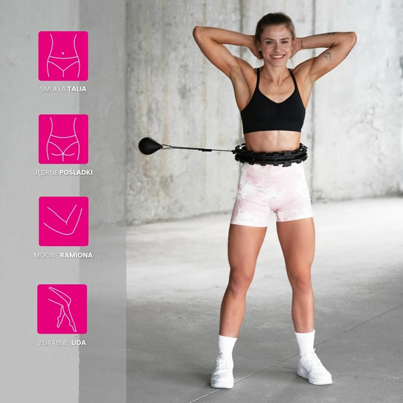 Hula hoop me peshë HMS HHW01, i zi