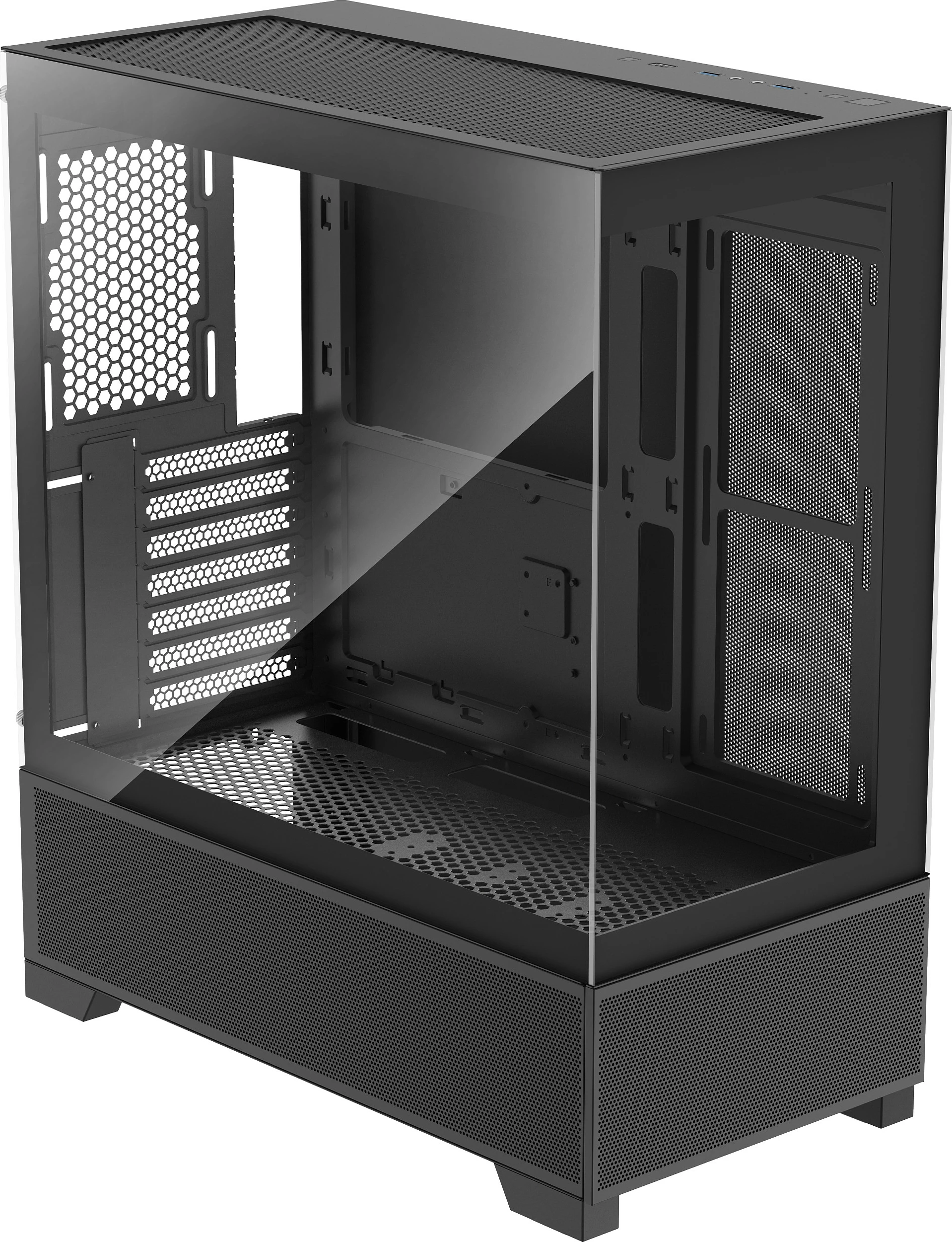 Kasë Xilence Beam XG172, Midi Tower, tempered glass, RGB, e zezë