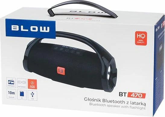 Altoparlant Bluetooth Blow BT470 10W, radio FM, USB/microSD/AUX, bateri 1200 mAh, i zi