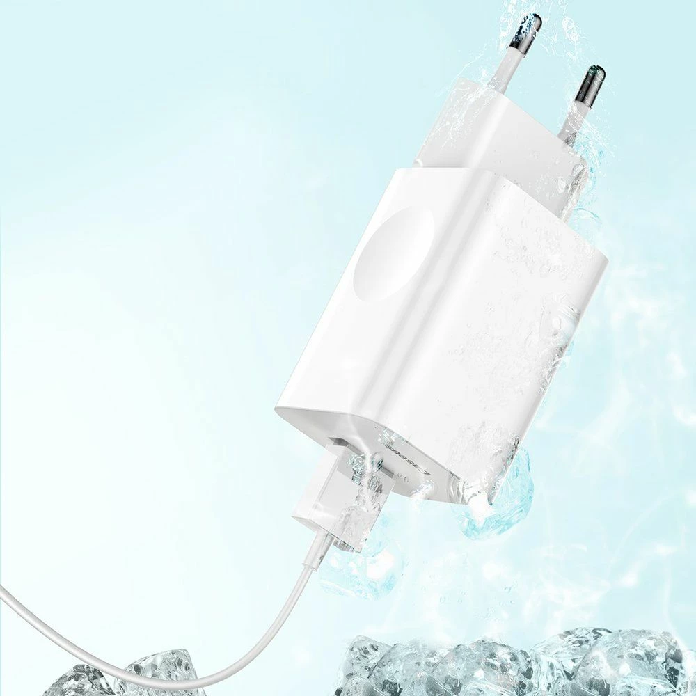 Karikues i shpejtë Baseus CCALL-BX02 24W 1x USB-A QC 3.0 3A, i bardhë