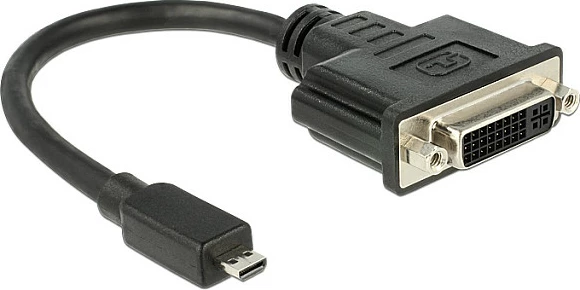 Adapter kabllo DeLOCK 65563, Micro-HDMI në DVI-D, 0.2 m, e zezë