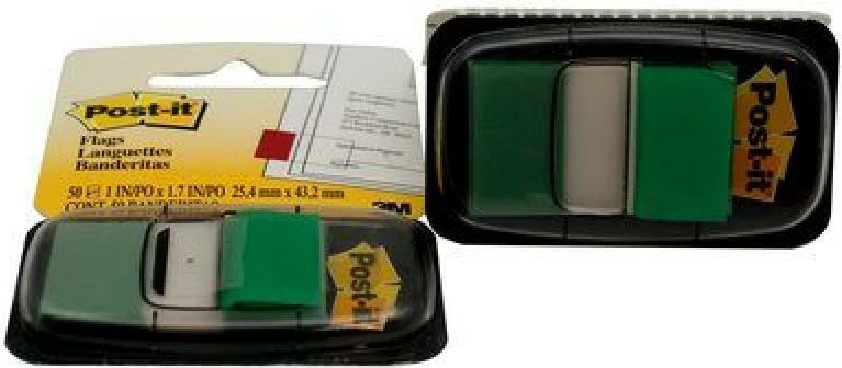 Shënjuese ngjitëse me dozator, 3M Post-it, 680-3, 44–66 fletëza, gjelbër