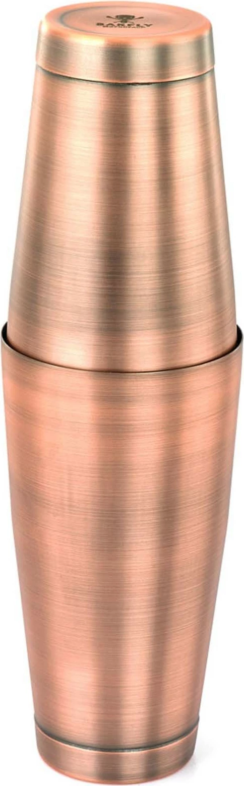 Set shaker koktejli, BarFly, 700 ml + 500 ml, bakër antik