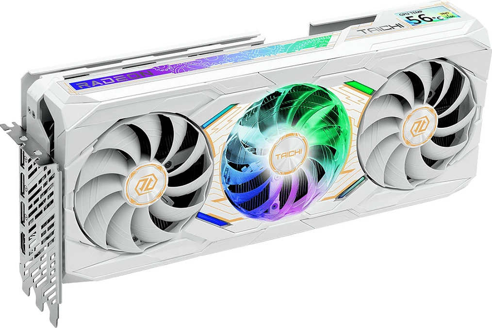 Kartelë grafike ASRock Radeon RX 9070 XT Taichi White, 16GB GDDR6, 3 fana, PCIe 5.0, e bardhë