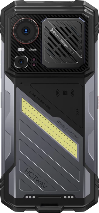 Celular HOTWAV Hyper 8 Pro 12GB RAM + 20GB, 512GB, 6.78\" FHD+ 120Hz, 12000mAh, 5G, IP68/IP69K, gri