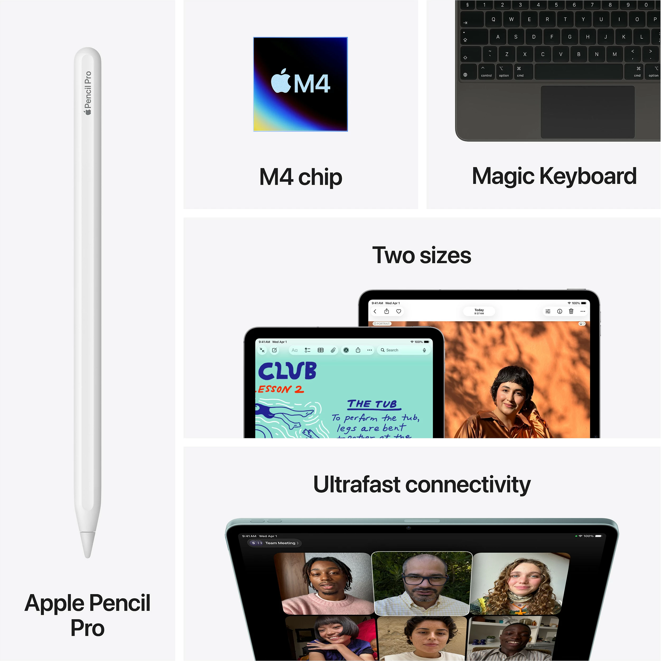Tablet Apple iPad Air 11" M4, Wi‑Fi, 1TB, blu