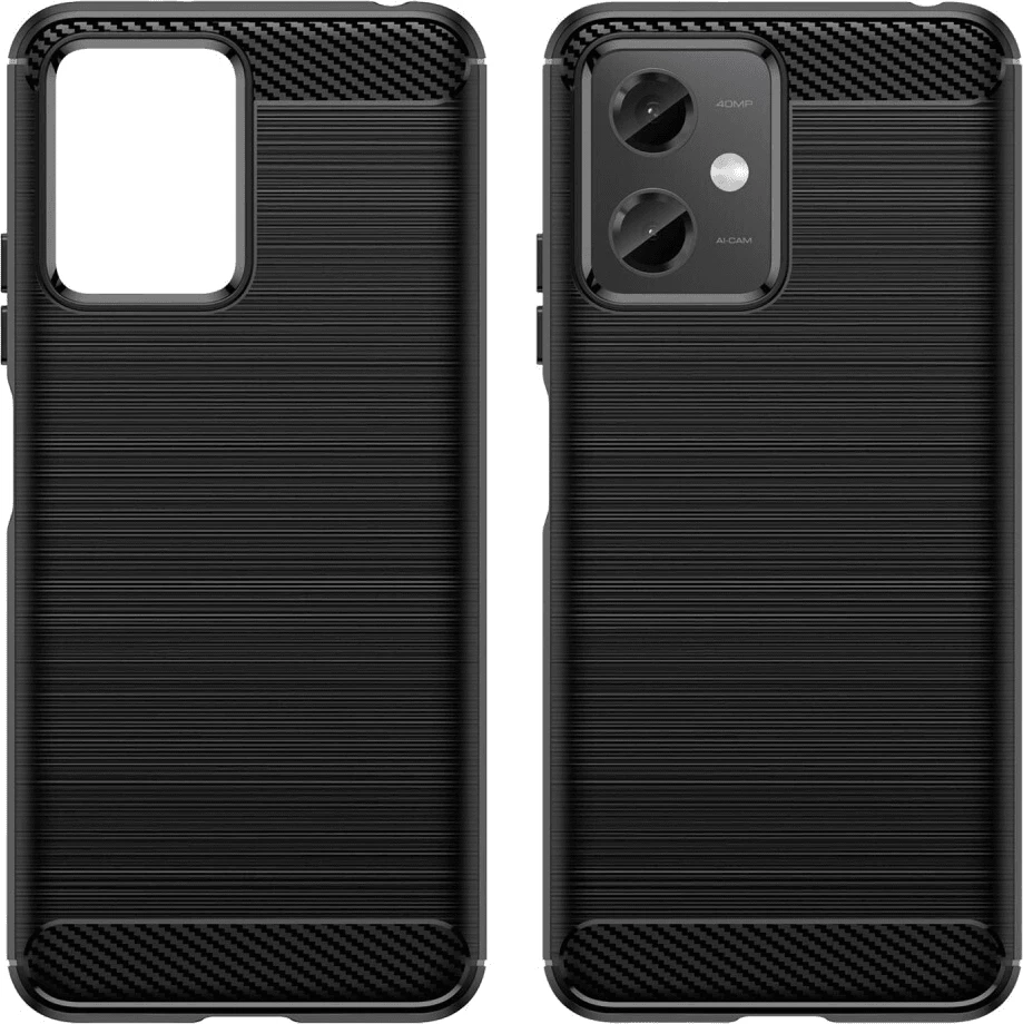 Mbështjellës silikoni HAVANA 19137 për Xiaomi Redmi Note 12 4G, karbon mat, i zi