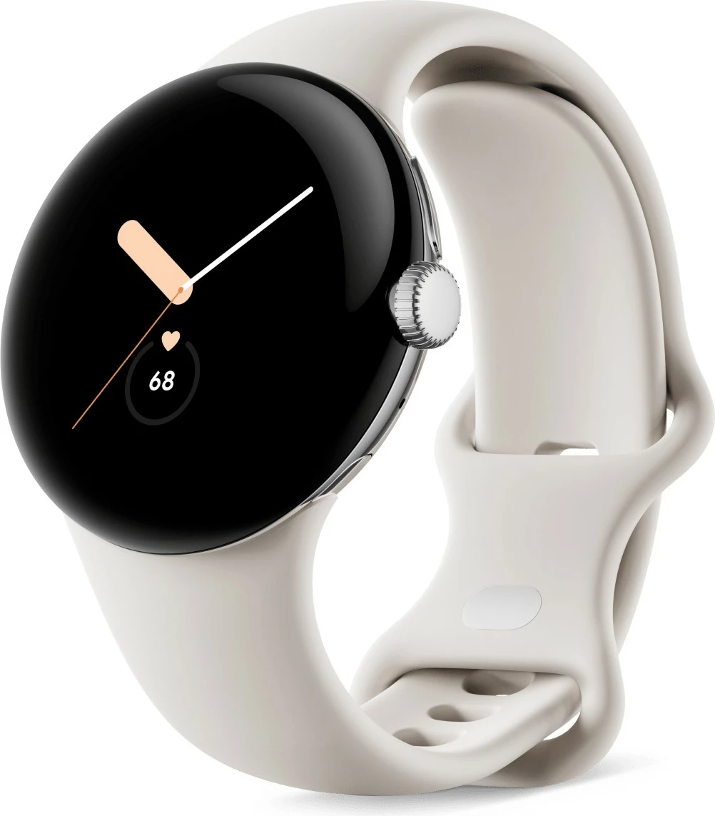 Smartwatch Google Pixel Watch LTE, Polished Silver/Chalk, LTE, 294mAh