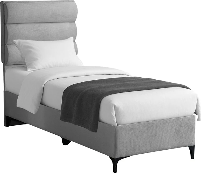 Krevat stofi Limit, ngjyrë gri e çelët, 90x200cm