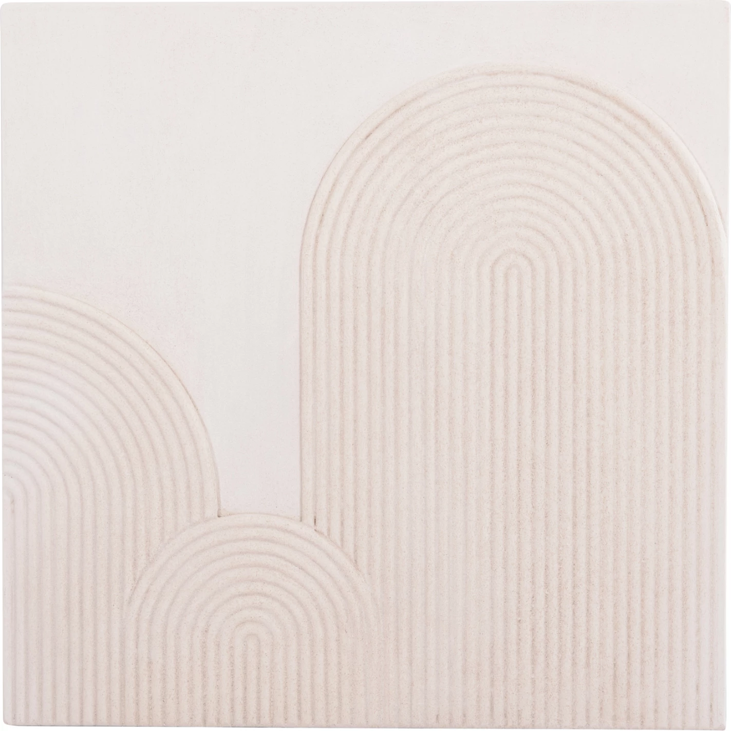 Panel dekorativ për mur, seri katrore Santorini, FH4517, MDF, ngjyrë e bardhë e zbehtë, 80x4.5x80 cm.