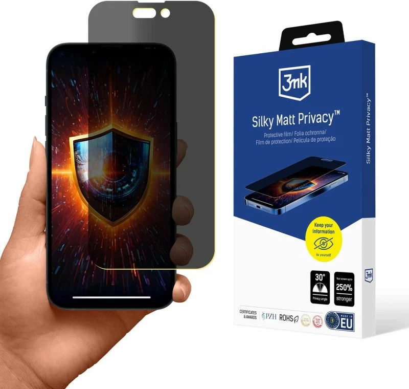 Folie mbrojtëse privacy matte për iPhone 14 Pro 3mk Silky Matt Privacy