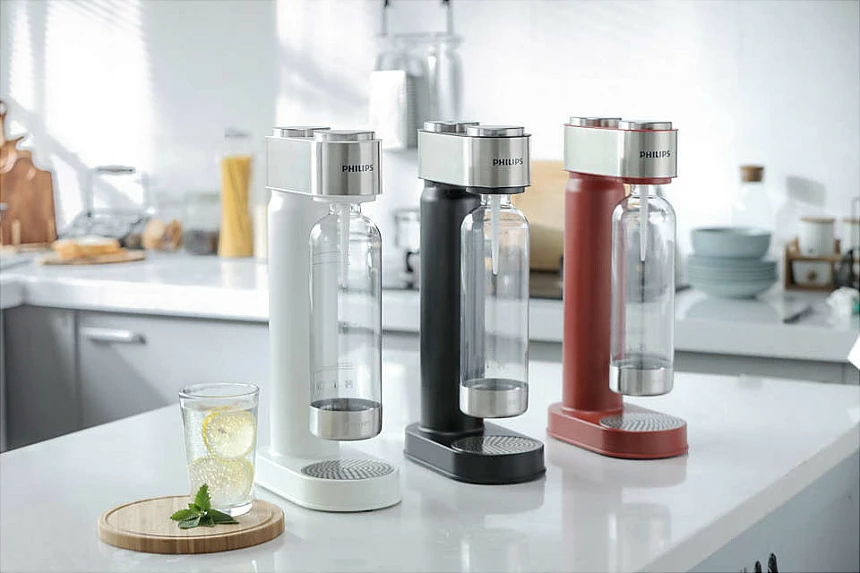 Aparat për ujë të gazuar Philips ADD4902BK/10, shishe 1 L, i zi