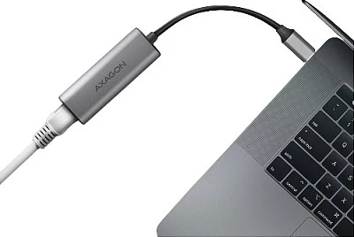 Adapter rrjeti Axagon ADE-25RC, USB 3.2 USB-C në RJ45, gri/argjend