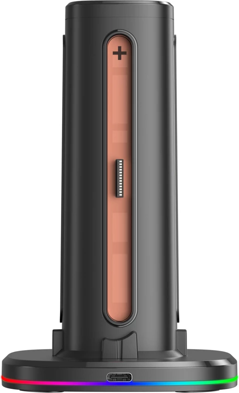 Karikues/dok për kontrollera Nintendo Switch 2 Joy-Con, AmazingThing Thunder Pro PlayDock, deri 4 kontrollera, LED/RGB, me kabllo USB-C, e zezë