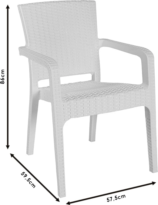 Karrige Halcyon PP ngjyrë bardhë