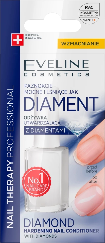 Trajtim forcues për thonj Eveline Cosmetics Nail Therapy Professional Hardening Treatment with Diamonds për femra, 12ml