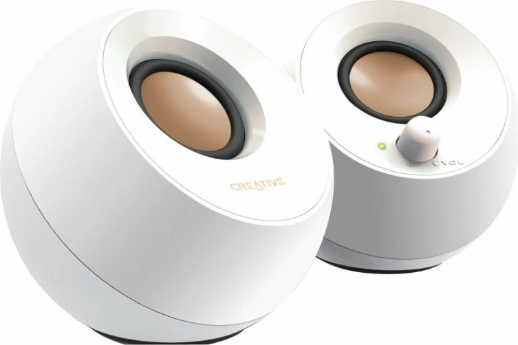 Altoparlantë për kompjuter Creative Pebble 51MF1680AA001, 2.0, 4.4W RMS, USB, të bardha