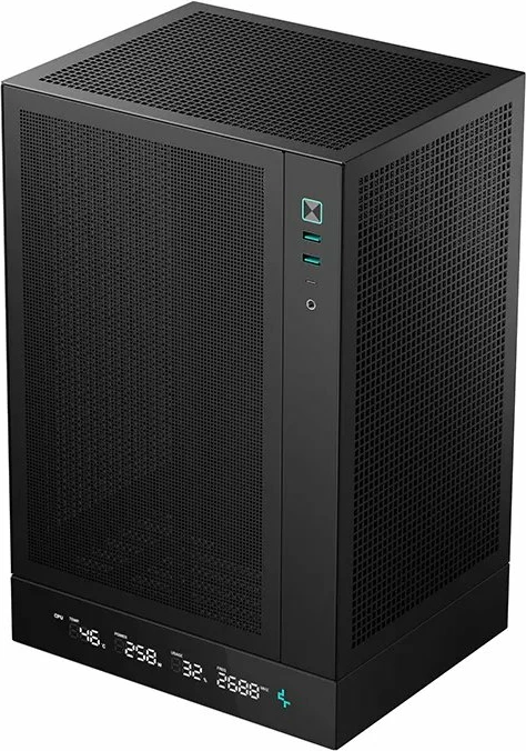 Kasë Deepcool CH170 Digital R-CH170-BKNPI0D-G-1 Mini-ITX mini tower, pa furnizim energjie, USB-C, e zezë