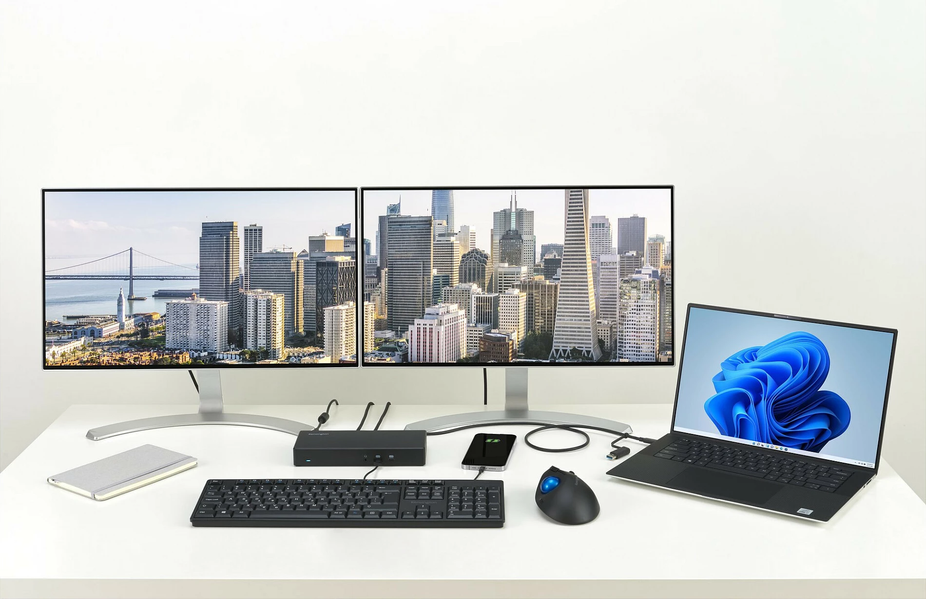 Docking station Kensington SD4781P EQ, USB-C & USB-A, Dual 4K, e zezë