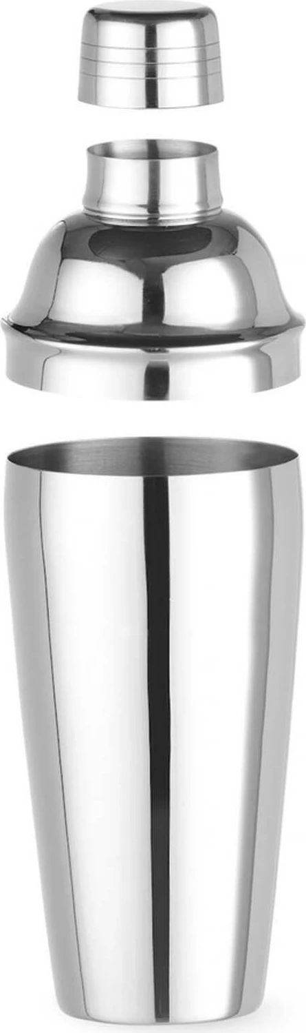 Shaker koktejlesh 3-pjesësh, Bar Up, 0.75L, Ø80x240mm, çelik inox, argjendtë