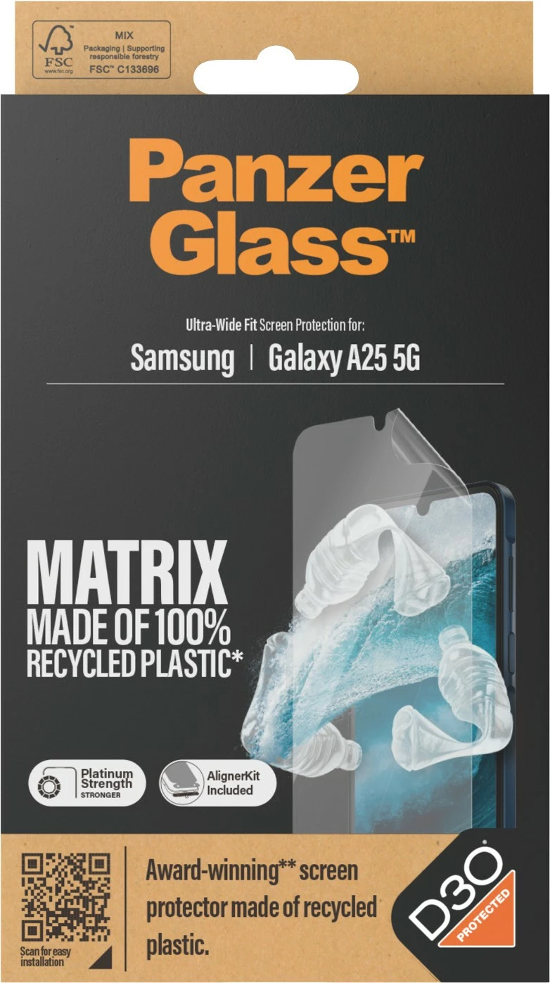 Mbrojtës ekrani PanzerGlass për Samsung Galaxy A25 5G, transparent
