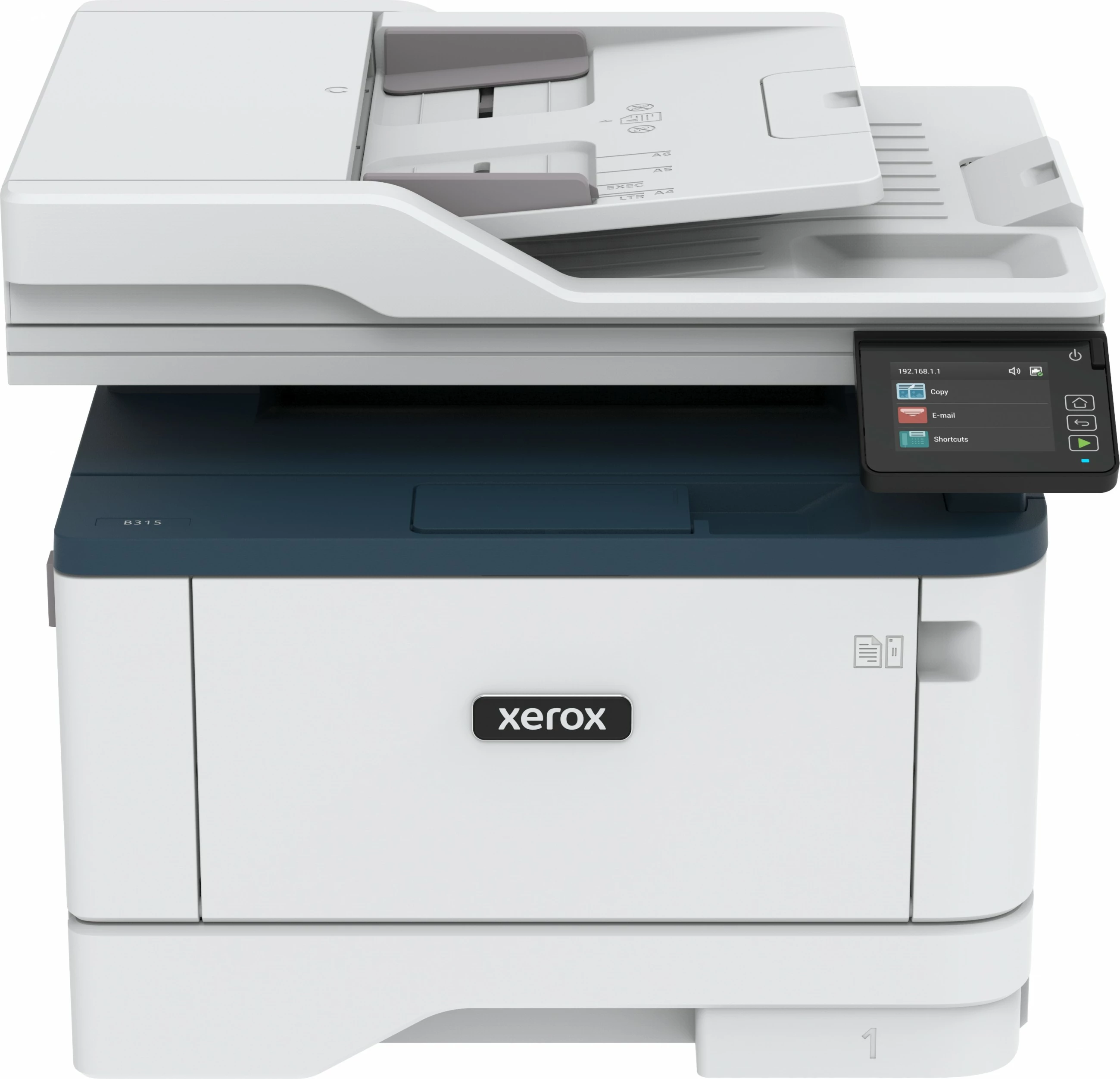 Printer multifunksional Xerox B315, laser, mono, wireless, duplex, 2 kaseta, 350 fletë, A4, blu/bardhë