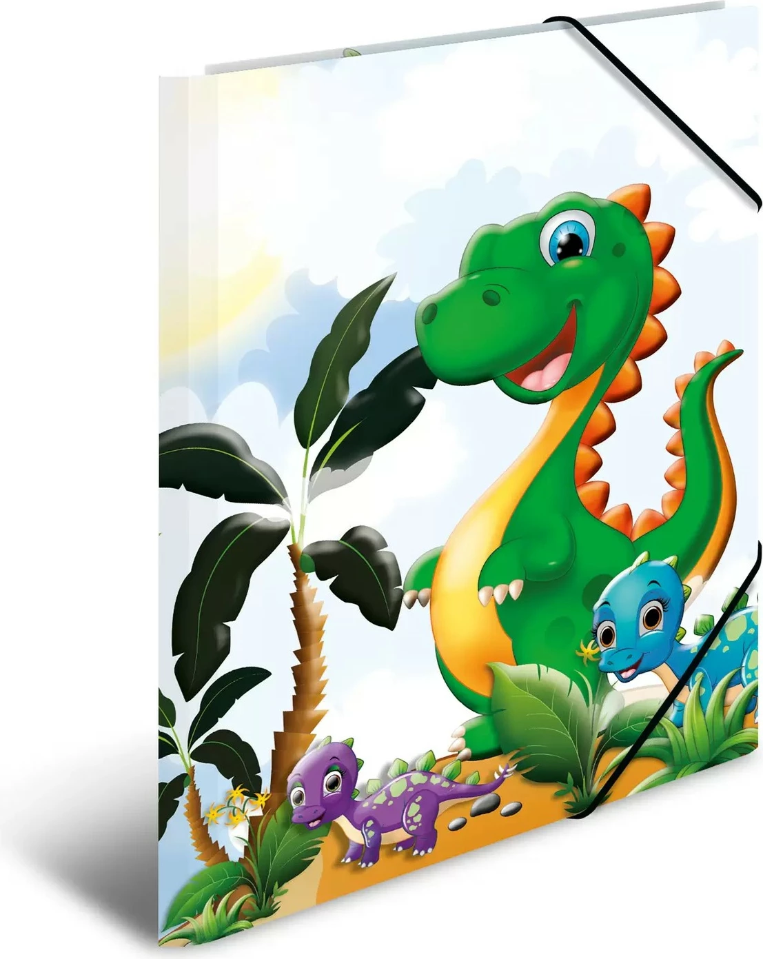Dosje kartoni HERMA Dinos A4, shumëngjyrëshe, me rrip elastik
