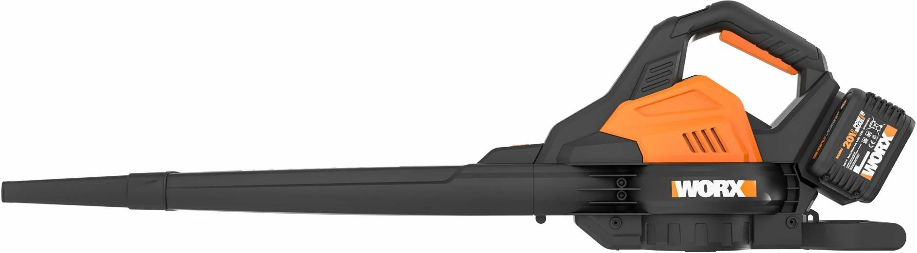 Fryrës/thithës gjethe Worx WG583E 40V MAX (2x20V) 2x4Ah me karikues, çantë 35L