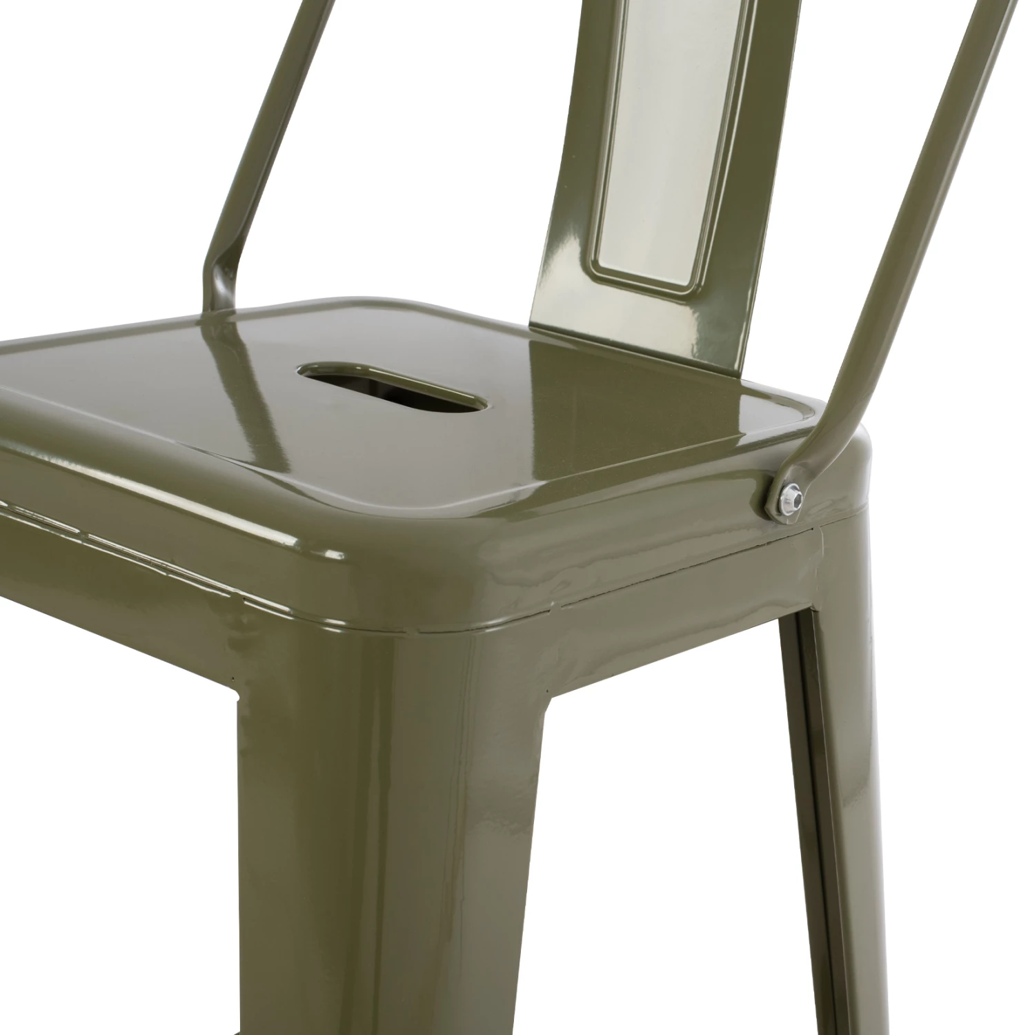 Karrige për bar, mesatare, metalike, ngjyrë ulliri e errët, FH8574.03, 42x42x98 cm