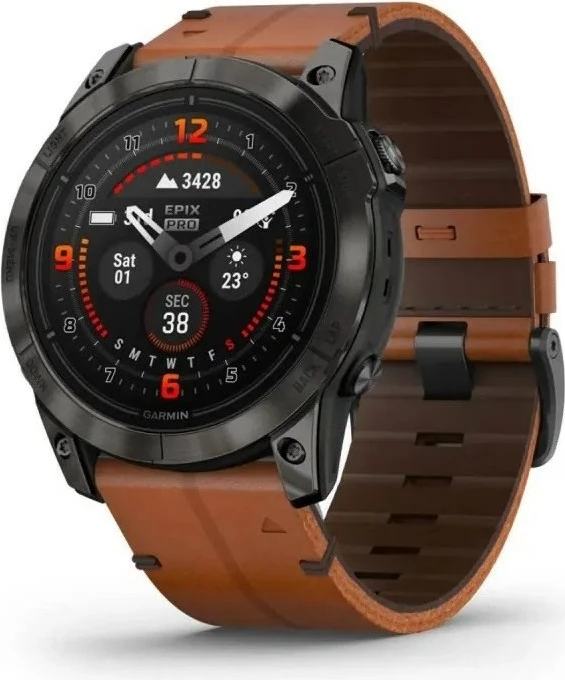 Orë sportive Garmin Epix Pro Gen 2, 51mm, Sapphire, 32GB, gri me veshje karboni