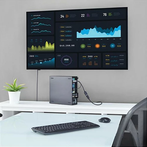 Adapter StarTech HDMI në DisplayPort STDP2600, 4K@30Hz, aktiv, USB power, i zi