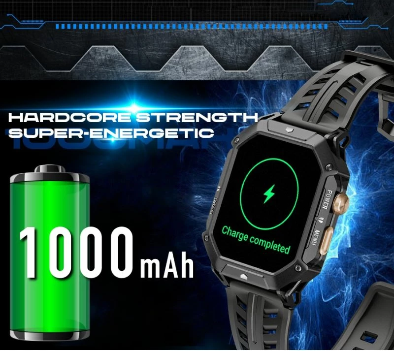 Smartwatch për meshkuj Rubicon, e zezë