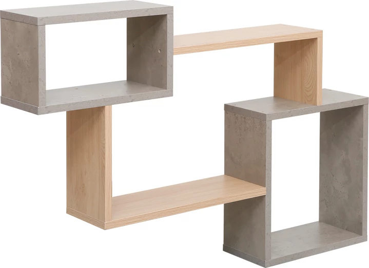 Raft muri Beldra, ngjyrë natyrale-gri çimento, 84x15x57.8cm