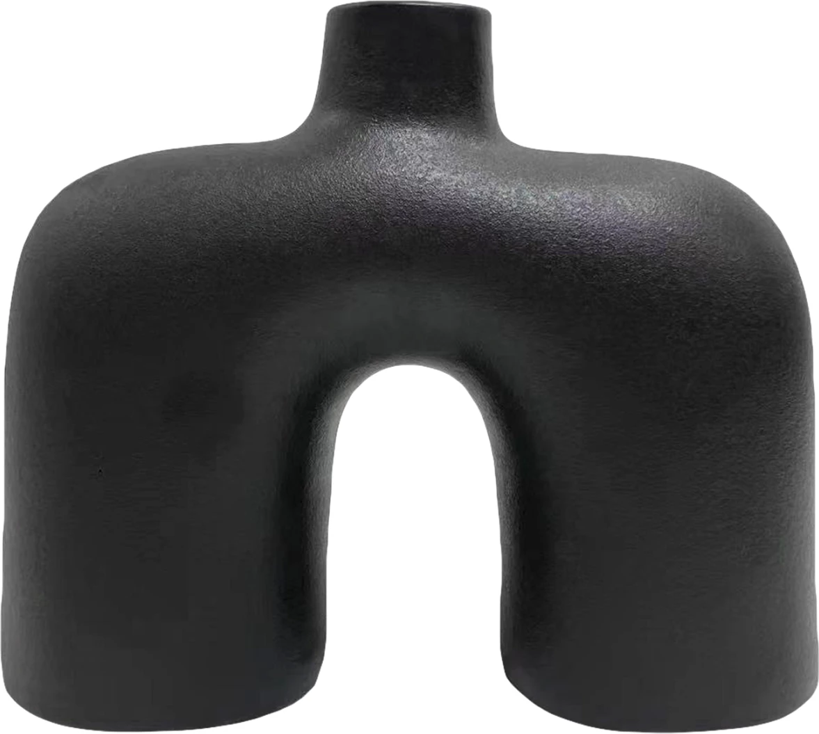 Dekor tavoline prej qeramike, ngjyrë e zezë mat, ISIL FH4600.02, 27x9x23 cm