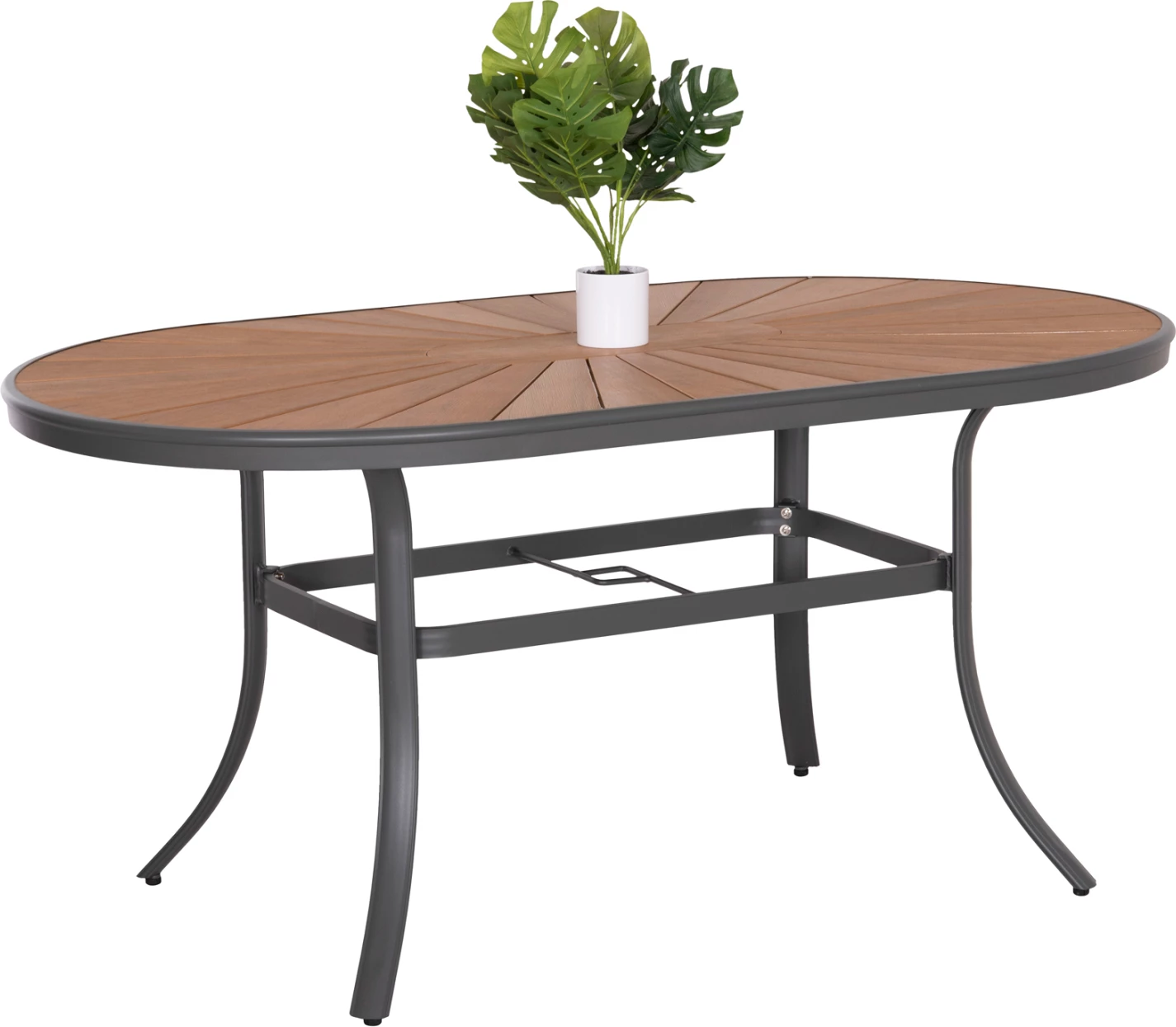 Tavolinë për kopsht TELAMO FH6288.01, 160x90x73.5 cm, polywood/alumin