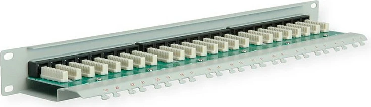 Patch panel ROLINE Cat6 19" 24 porta, 1U, UTP, gri