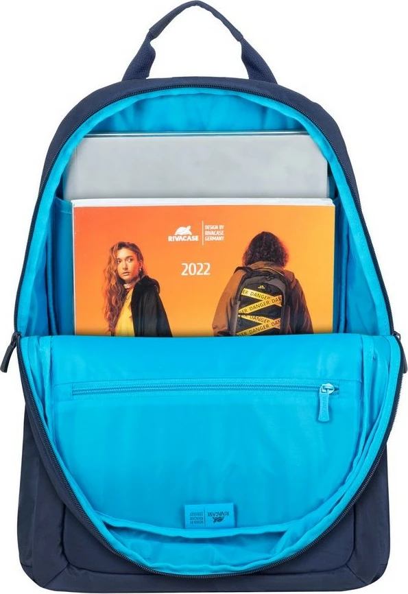 Çantë shpine RIVACASE Alpendorf Eco 7561, për laptop 15.6-16 inç, kaltër e errët