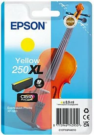 Kartrixhe boje Epson 250XL, 8.9ml, për printer XP-980, e verdhë