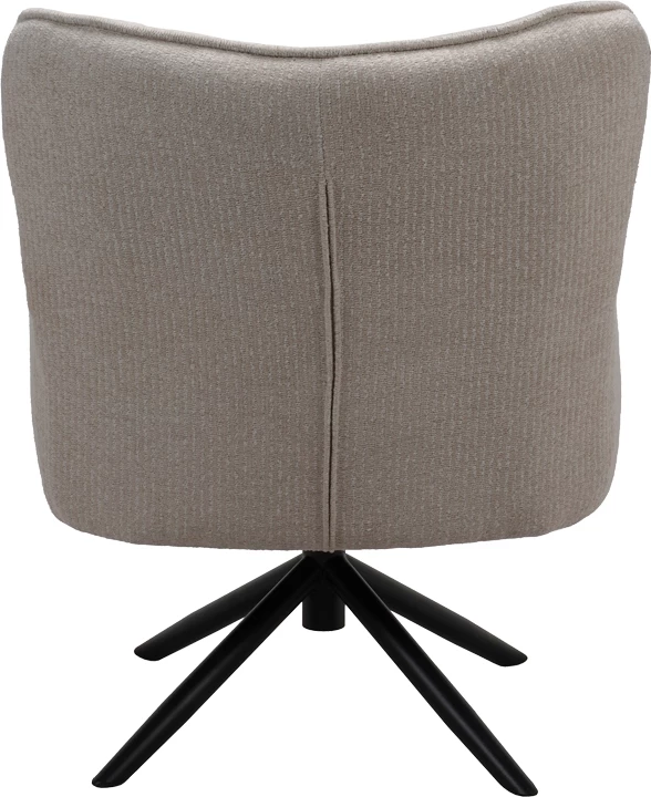 Karrige rrotulluese Fremilia, stof gri-bezhë, 75x80x94cm