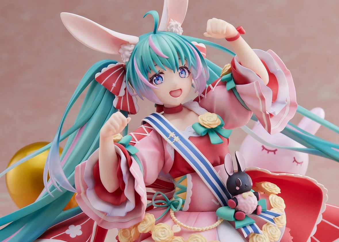 Figurë koleksionuese Square Enix Spiritale Hatsune Miku Birthday 2021 Pretty Rabbit Ver. 1/7