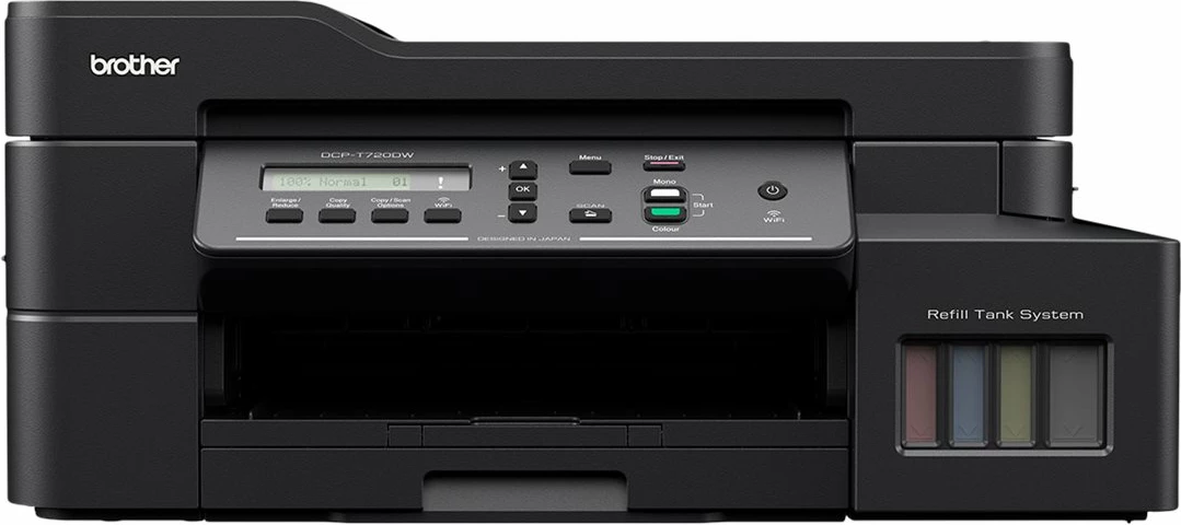 Printer multifunksional Brother DCPT720DWYJ1 me tank boje, Wi-Fi, i zi