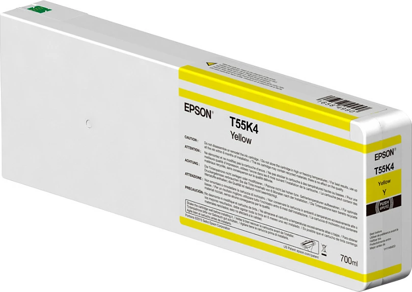 Kartushë boje Epson UltraChrome HDX/HD T55K4, 700 ml, e verdhë