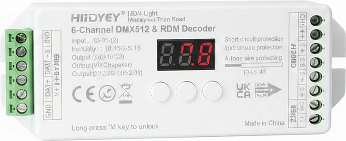 Kontroller/Dekoder DMX LED Miboxer (Mi-Light) DMX512 & RDM, 6-kanal, i bardhë