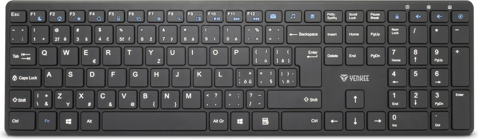 Set wireless tastierë + maus Yenkee YKB 2008CS, i zi