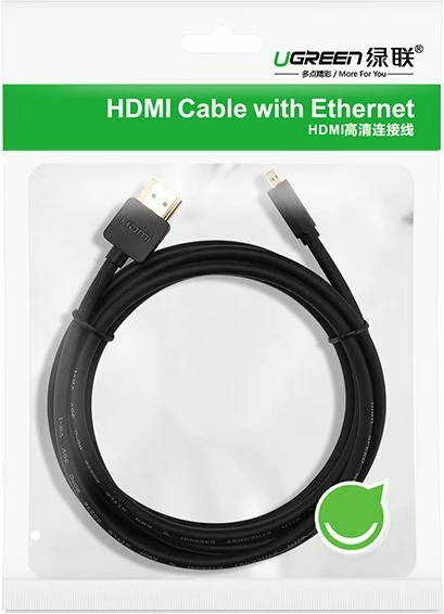 Kabllo HDMI në micro HDMI Ugreen 30102, 1.5m, 4K 60Hz, e zezë